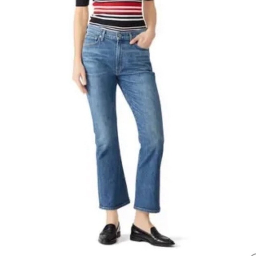 Citizens Of Humanity Womens Demy Cropped Jeans Flare‎ Medium Wash Size 26